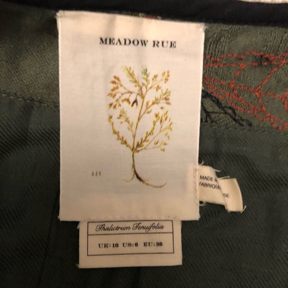 Anthropologie Meadow Rue Embroidered Pencil Skirt - Picture 3 of 5